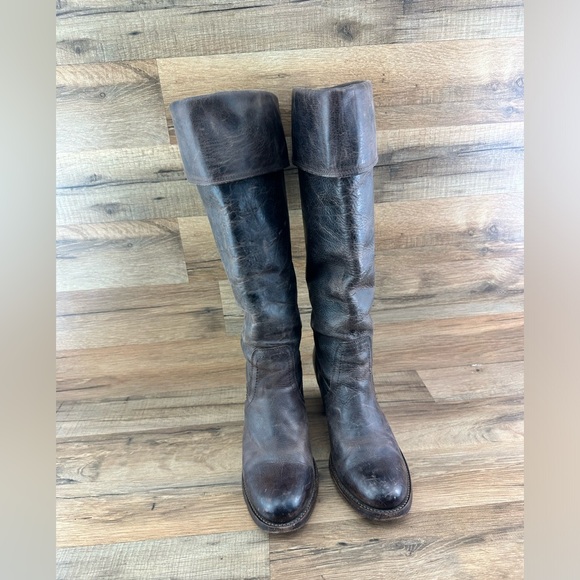 Frye Jane Tall Cuff Over Knee Boots Size 9B, SLT Slate 1361 - Picture 2 of 11